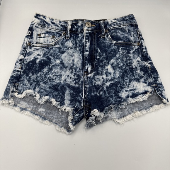 Almost Famous Shorts Size 3 Juniors Tie Dye Stretch Denim‎ Cut-Off Shorts - Picture 1 of 12